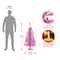 4ft. Pre-Lit Pink Tinsel Artificial Christmas Tree, Clear Lights